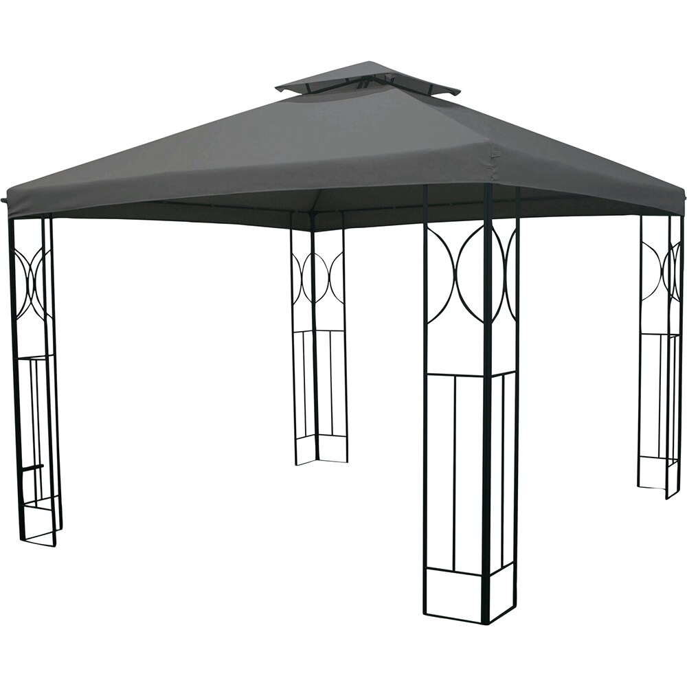 Pavilion terasa KI, poliester, 300 x 300 x 260 cm, gri inchis