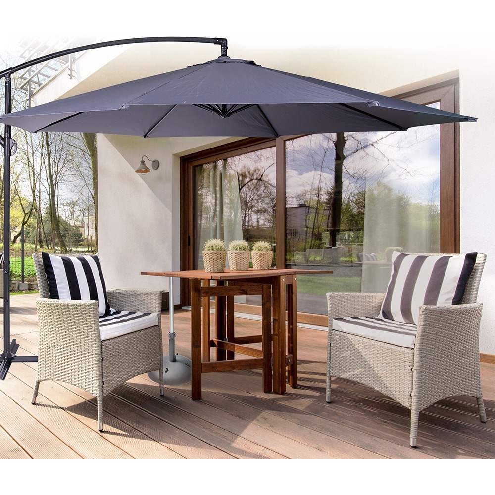 Umbrela terasa AMBIANCE Nana, metal, 300 x 245 cm, gri inchis