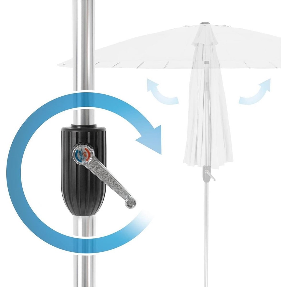 Umbrela terasa AMBIANCE Shanghai, metal, 270 x 245 cm, alb