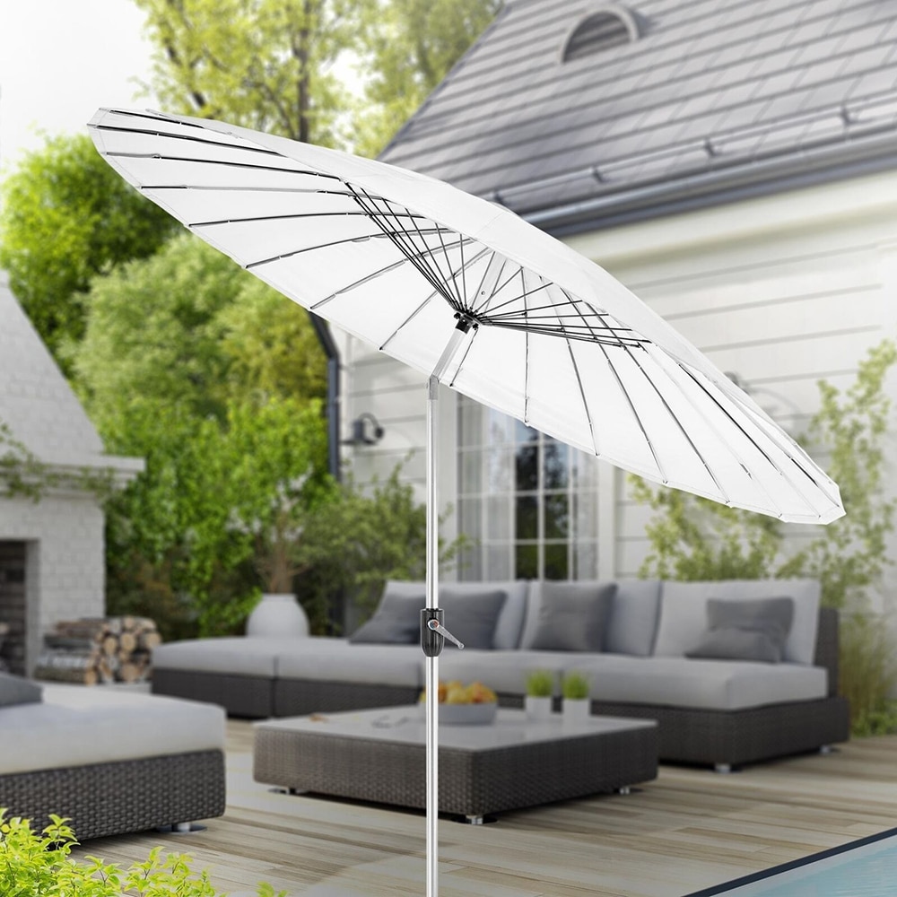 Umbrela terasa AMBIANCE Shanghai, metal, 270 x 245 cm, alb