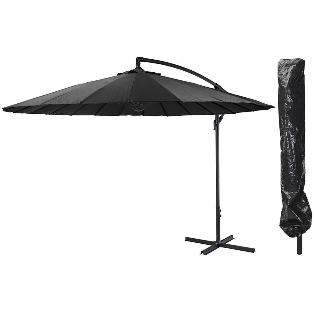 Umbrela terasa AMBIANCE Shanghai, metal, 300 x 248 cm, gri inchis