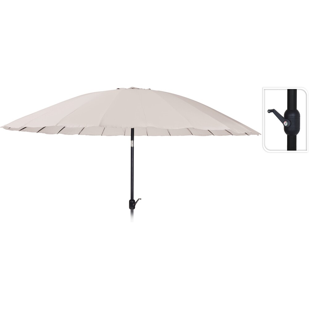 Umbrela terasa AMBIANCE Shanghai, aluminiu, 325 x 255 cm, crem