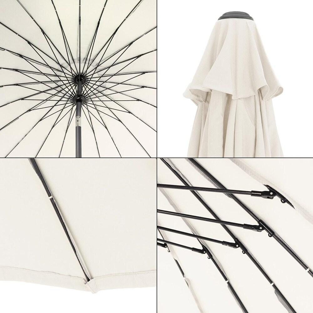 Umbrela terasa AMBIANCE Shanghai, aluminiu, 325 x 255 cm, crem