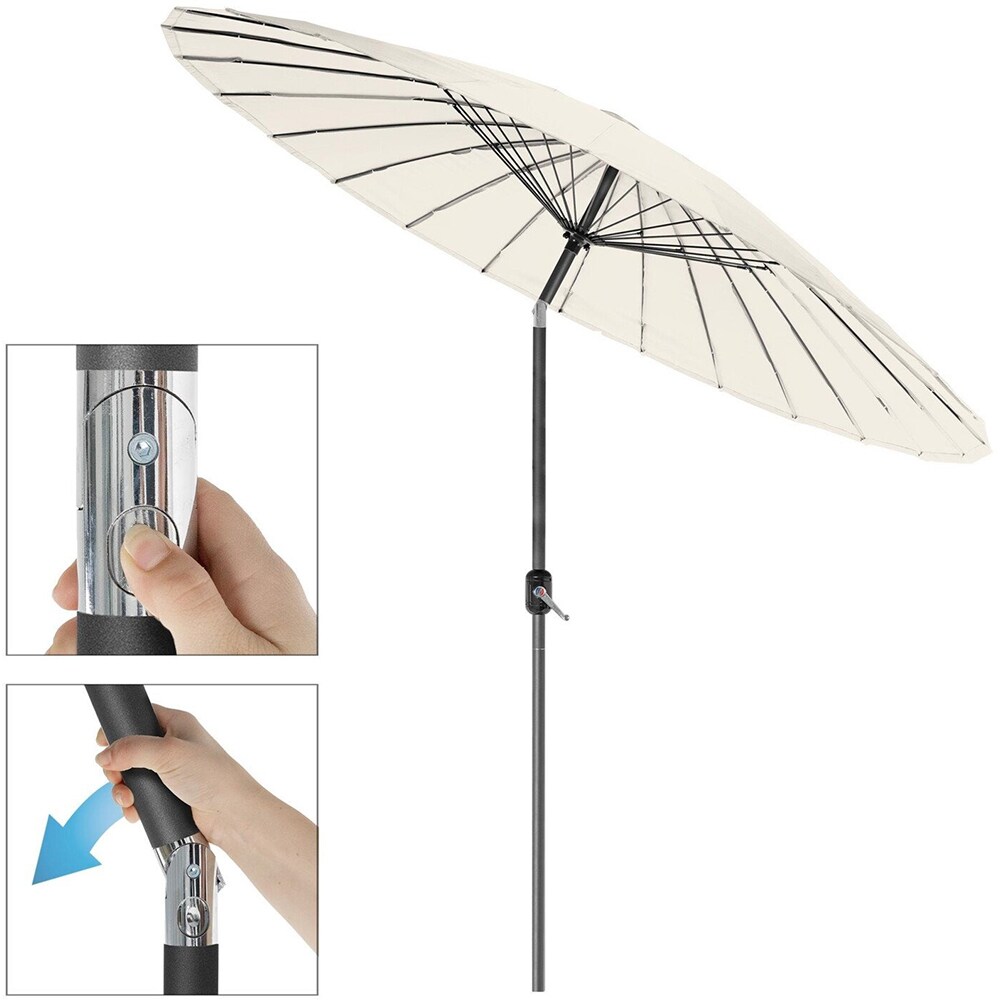 Umbrela terasa AMBIANCE Shanghai, aluminiu, 325 x 255 cm, crem