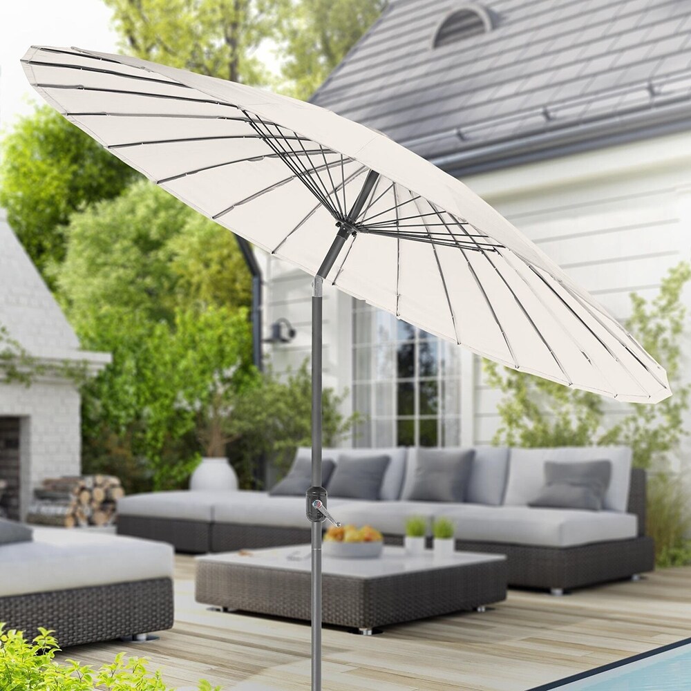 Umbrela terasa AMBIANCE Shanghai, aluminiu, 325 x 255 cm, crem