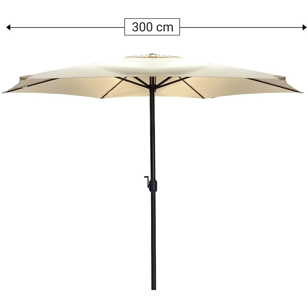 Umbrela terasa KI Alex, aluminiu, 300 x 248 cm, crem