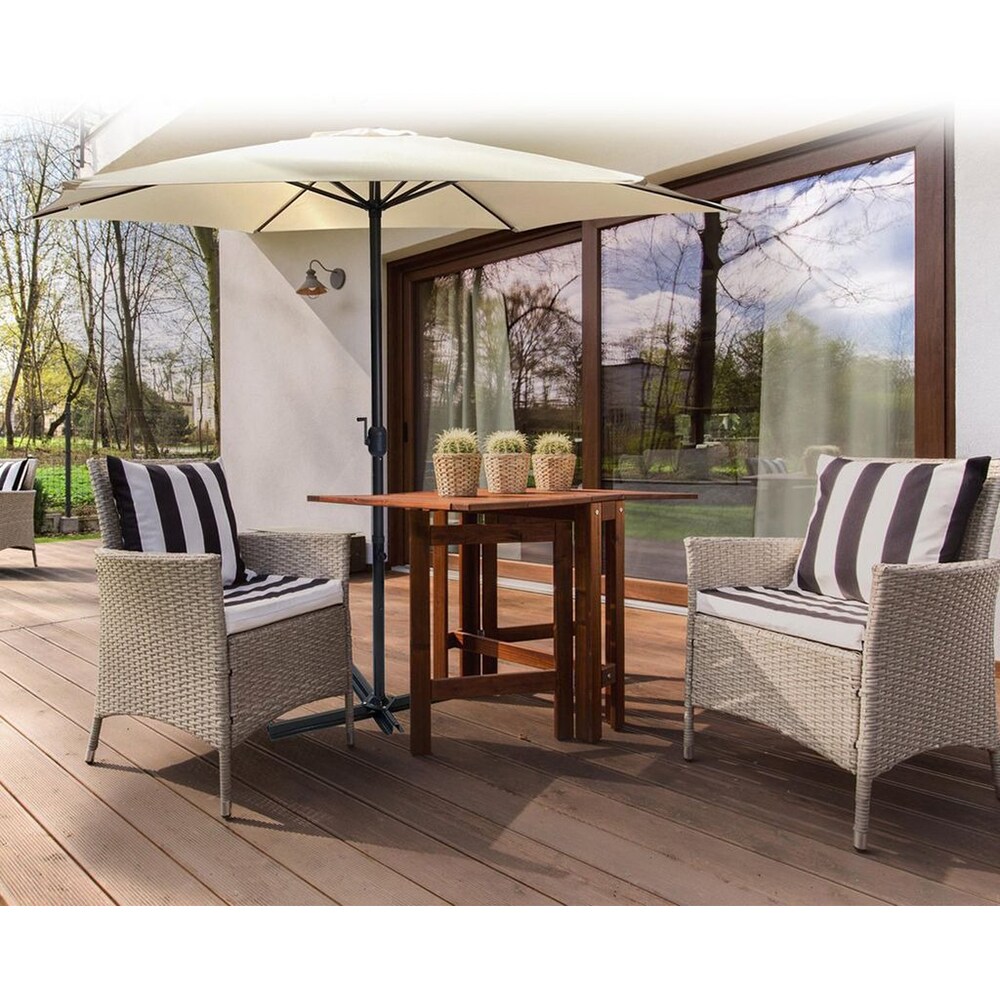 Umbrela terasa KI Alex, aluminiu, 300 x 248 cm, crem