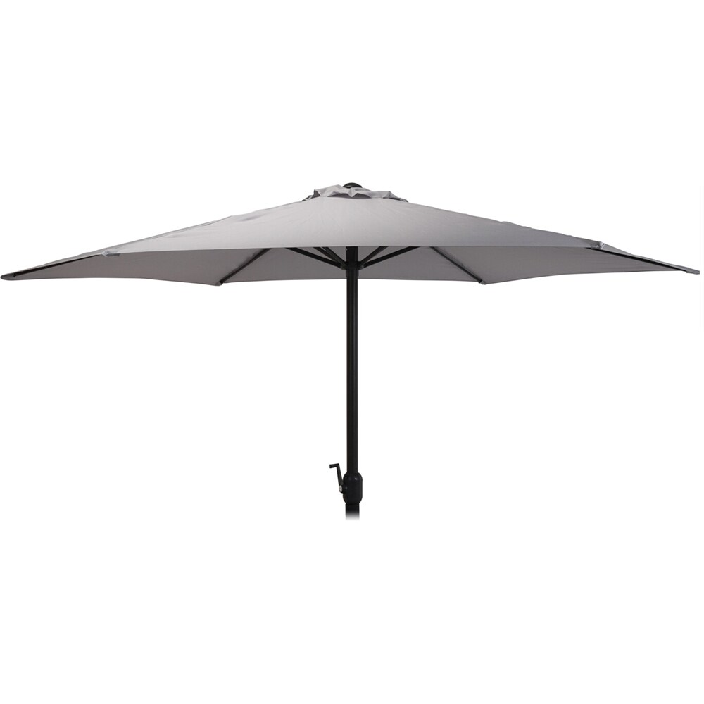 Umbrela terasa KI Alex, aluminiu, 300 x 248 cm, gri deschis