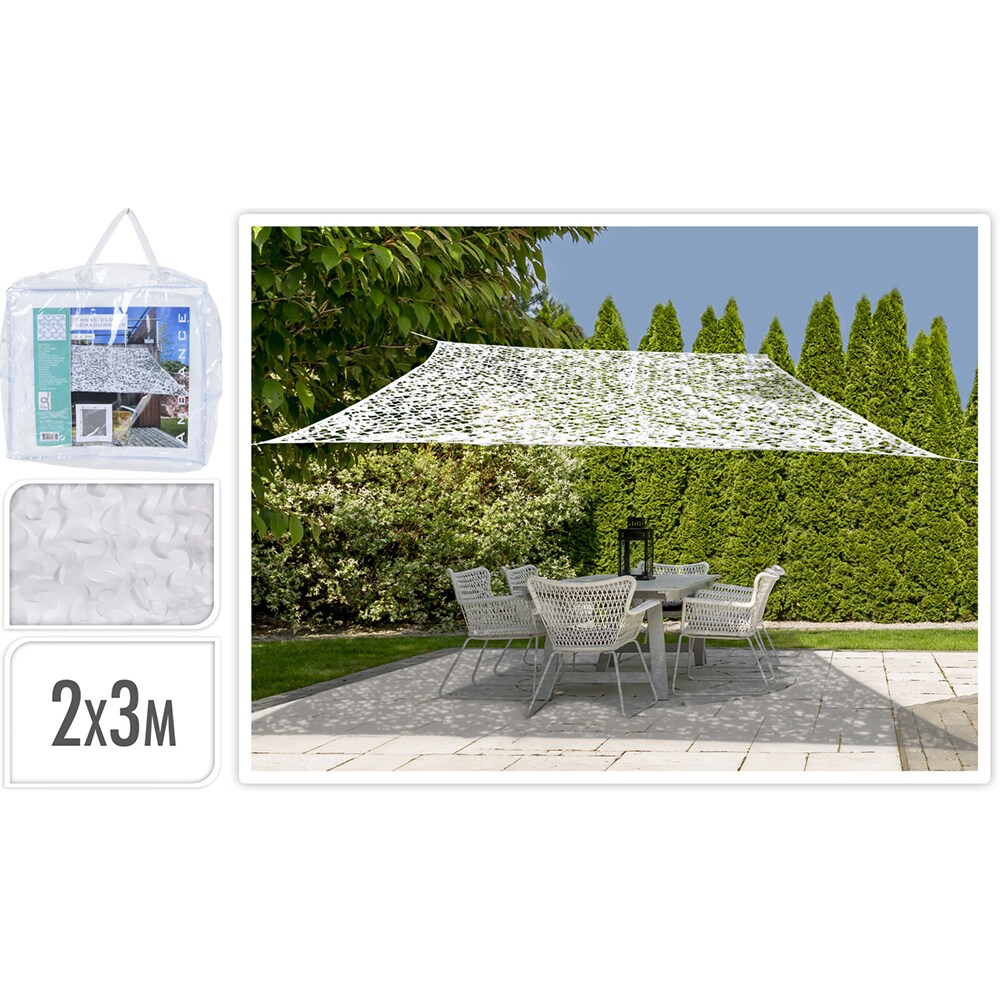 Copertina terasa AMBIANCE Rectangle M, poliester, 200 x 300 cm, alb