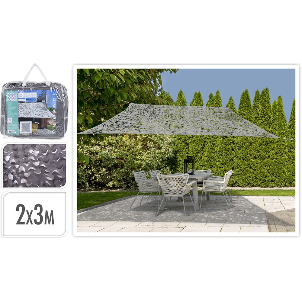 Copertina terasa AMBIANCE Rectangle M, poliester, 200 x 300 cm, gri deschis