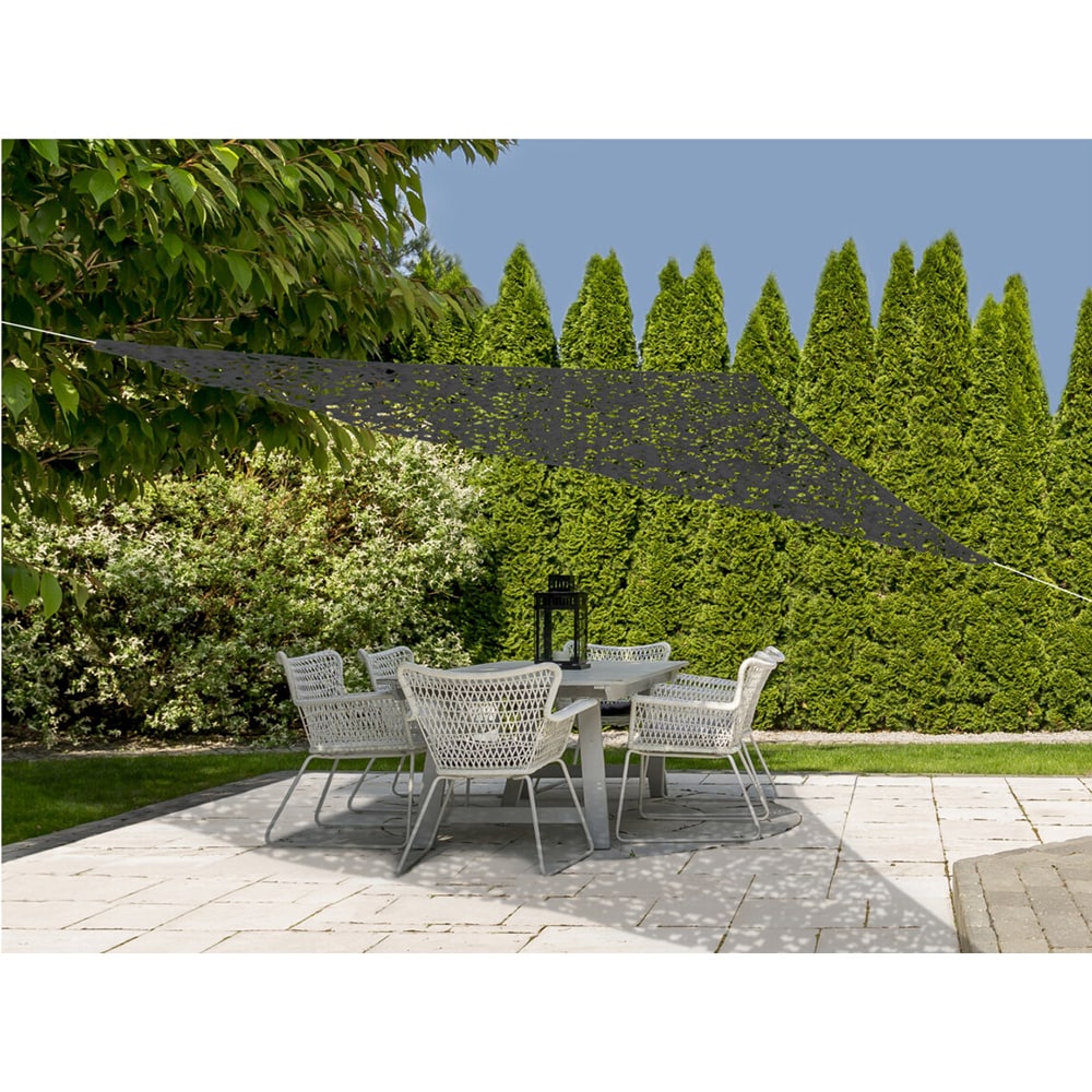 Copertina terasa AMBIANCE Triangle, poliester, 360 x 360 cm, gri inchis