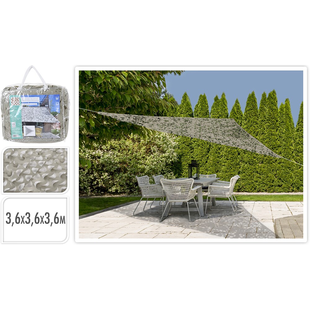 Copertina terasa AMBIANCE Triangle, poliester, 360 x 360 cm, bej