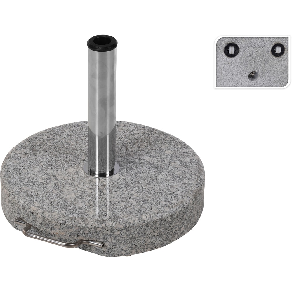 Suport umbrela KI, granit, 45 x 7.4 cm, gri deschis