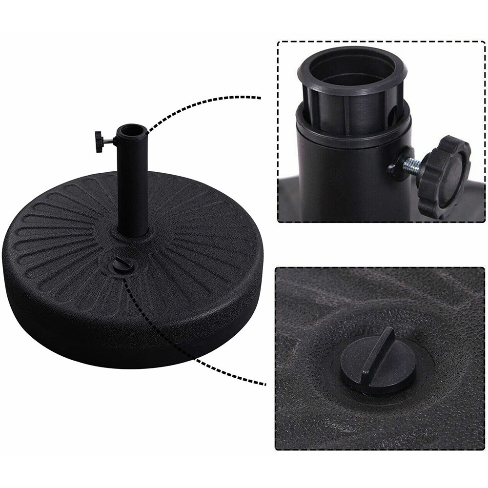 Suport umbrela AMBIANCE, plastic, 51 x 12 cm, negru