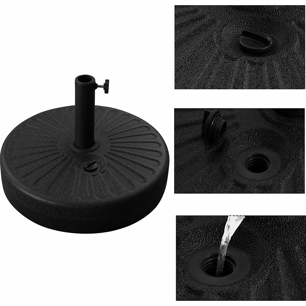 Suport umbrela AMBIANCE, plastic, 51 x 12 cm, negru