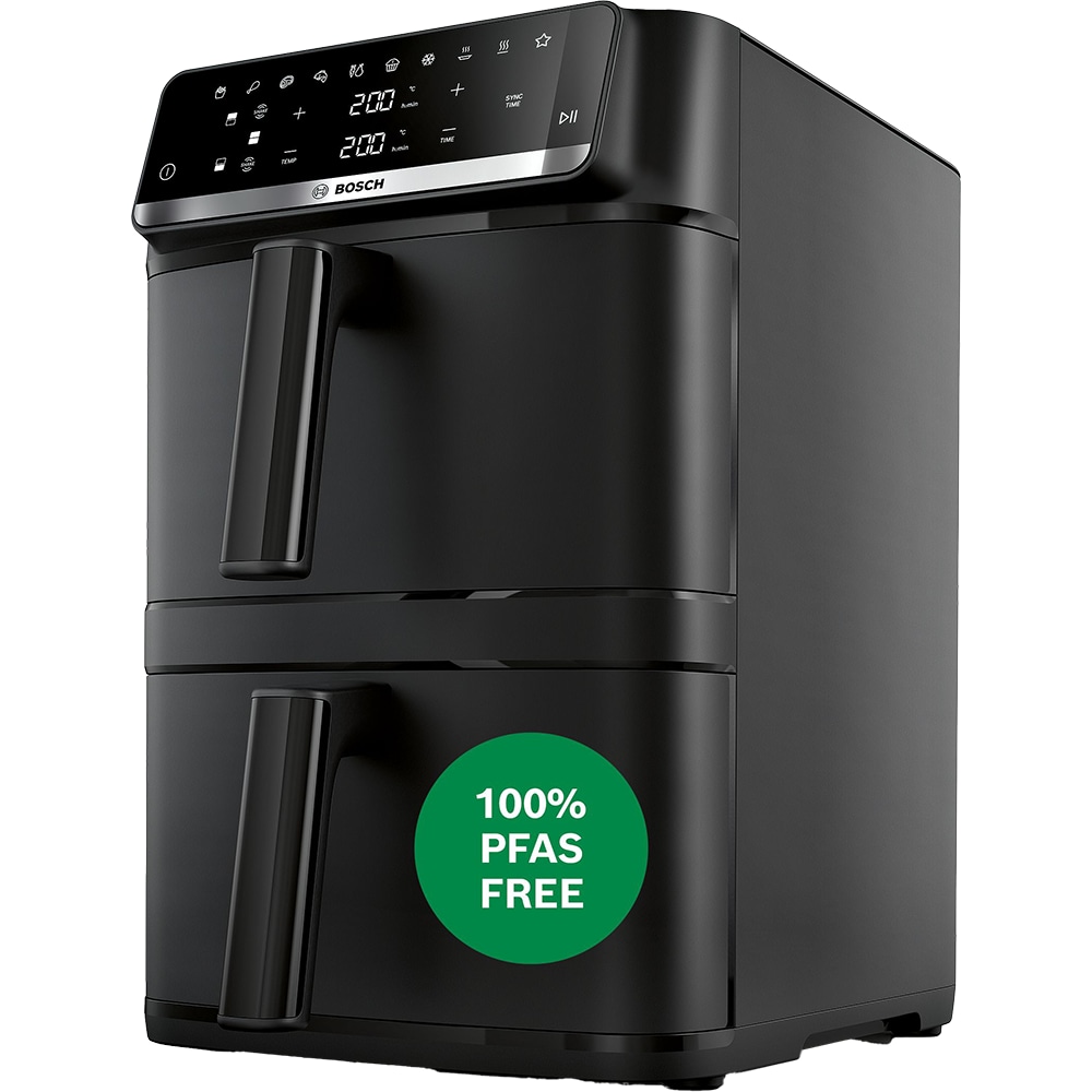 Friteuza cu aer cald dubla BOSCH Seria 6 MAFD661B4, 12l, 2800W, negru