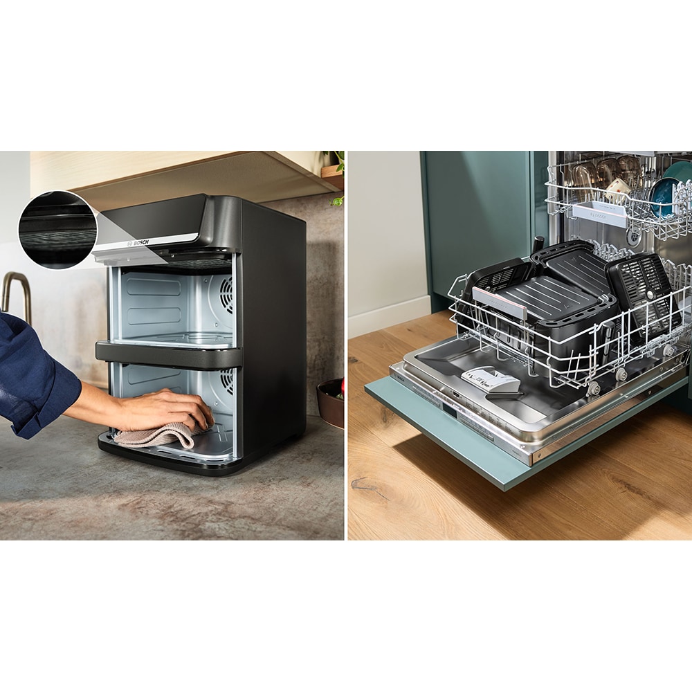 Friteuza cu aer cald dubla BOSCH Seria 6 MAFD661B4, 12l, 2800W, negru