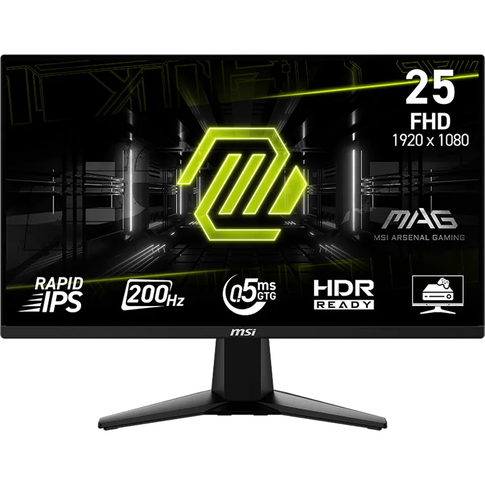 Monitor Gaming LED  IPS MSI MAG 255F E20, 24.5", Full HD, 200Hz, FreeSync Premium, HDR, negru