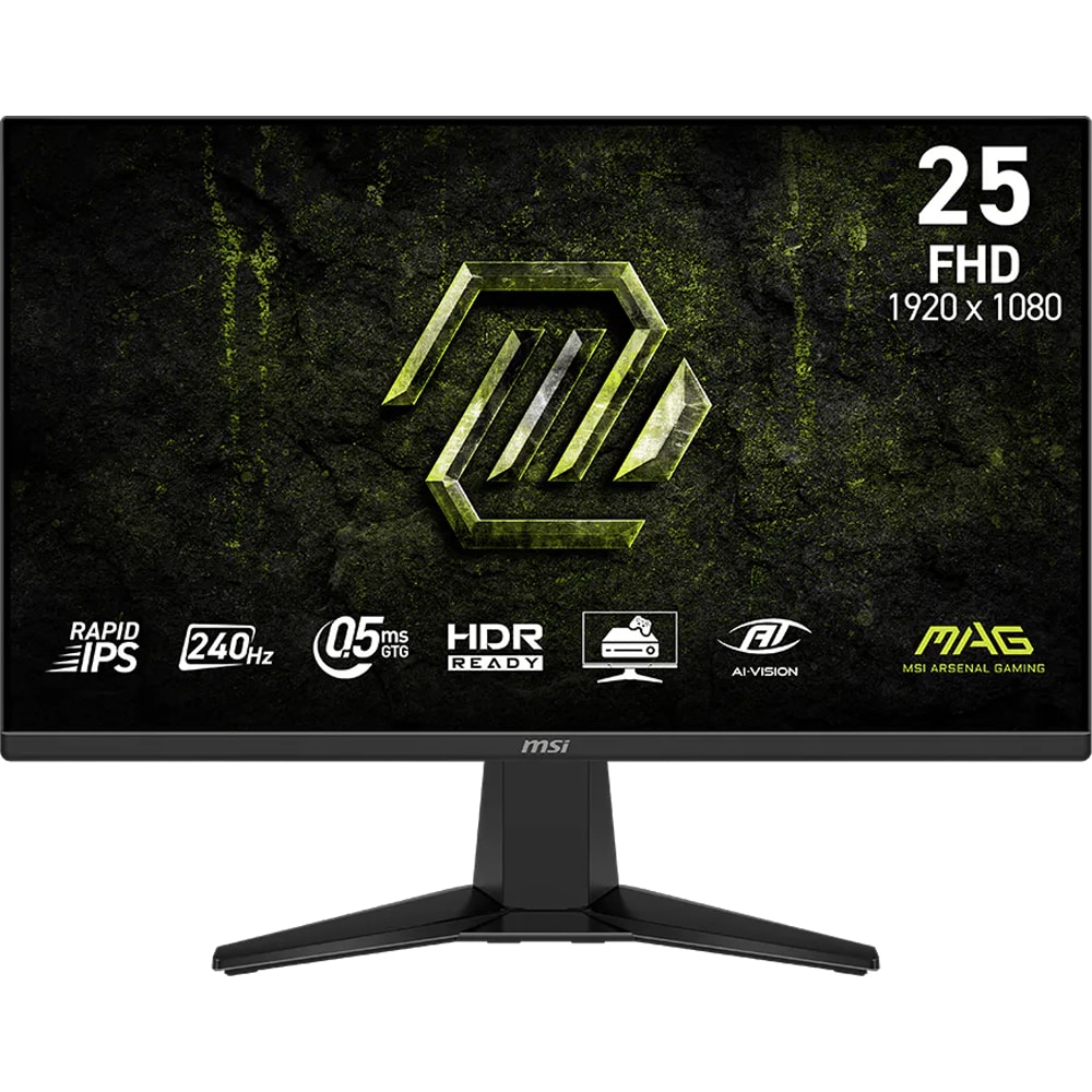 Monitor Gaming LED IPS MSI MAG 255F X24, 24.5", Full HD, 240Hz, FreeSync Premium, HDR, negru