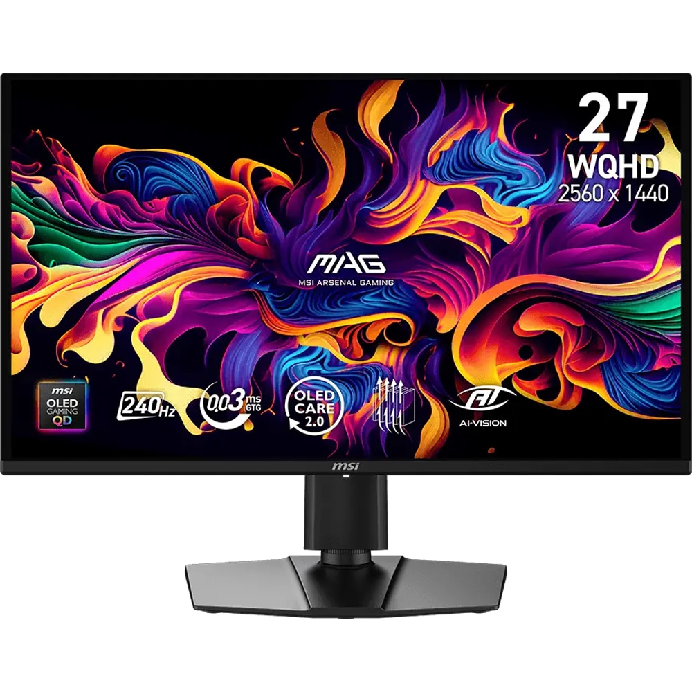 Monitor Gaming QD-OLED MSI MAG 274QP QD-OLED X24, 26.5", QHD, 240Hz, G-SYNC Compatible, FreeSync Premium, negru