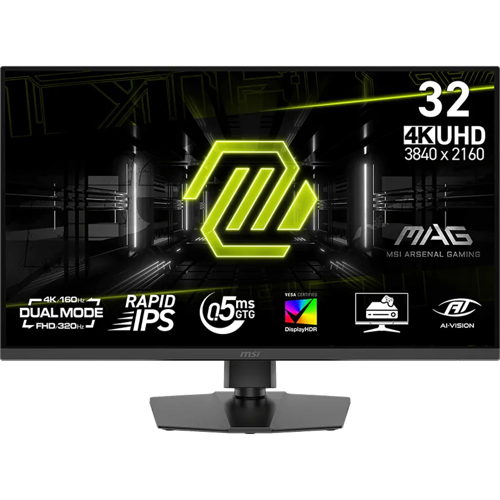 Monitor Gaming LED IPS MSI MAG 322URDF E16, 31.5", 4K UHD 160Hz / Full HD 320Hz, FreeSync Premium, DisplayHDR 400, negru
