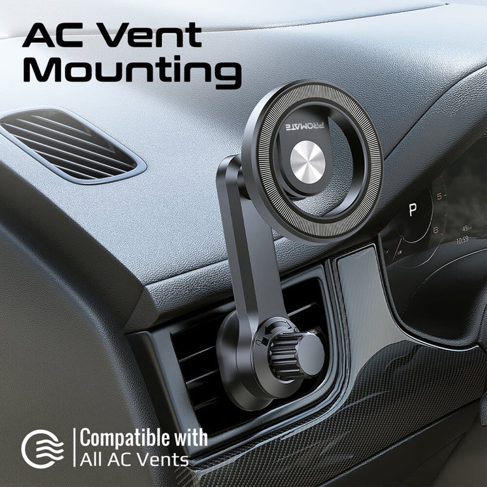 Suport auto PROMATE MagHoop-AV, ventilatie, MagSafe, negru