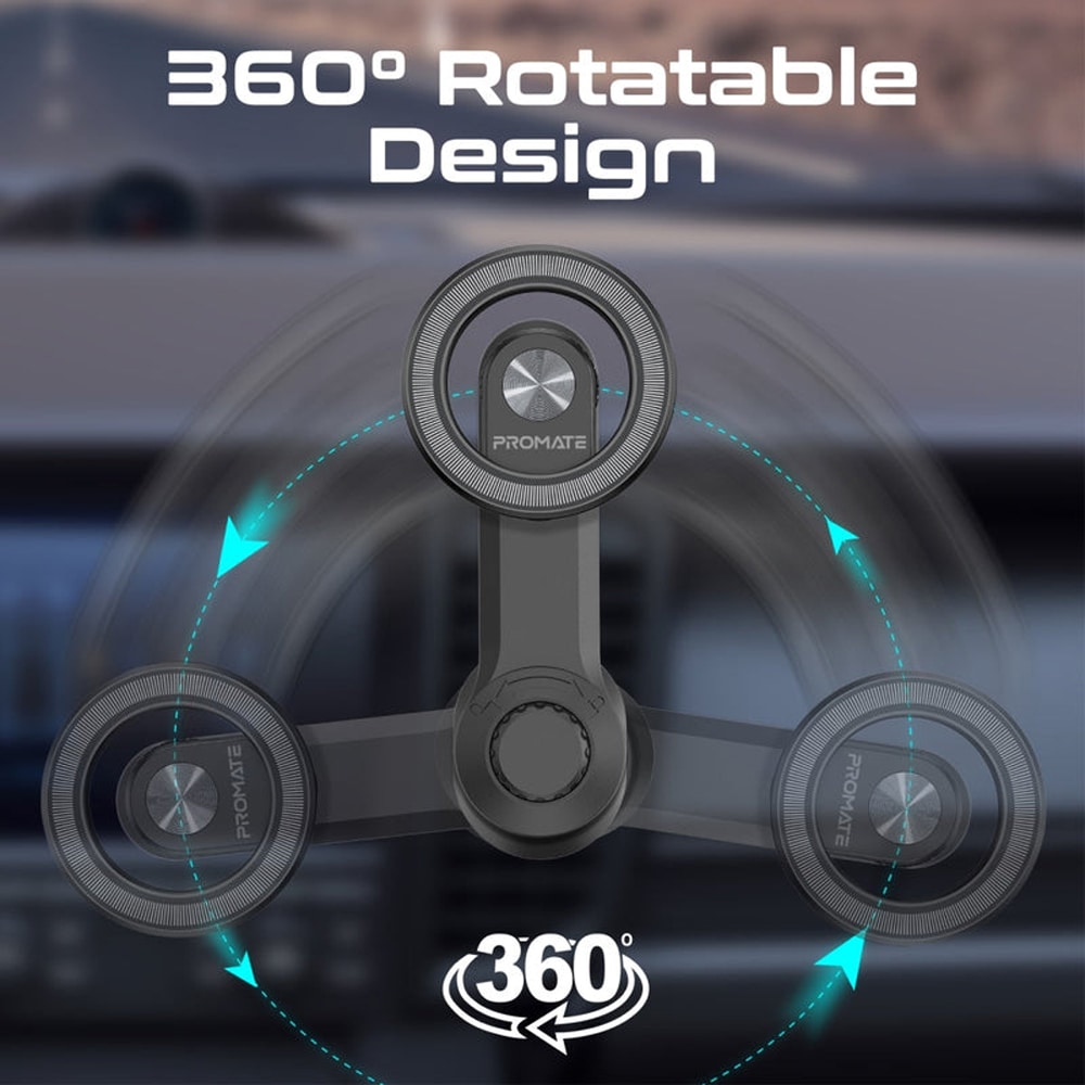 Suport auto PROMATE MagHoop-AV, ventilatie, MagSafe, negru