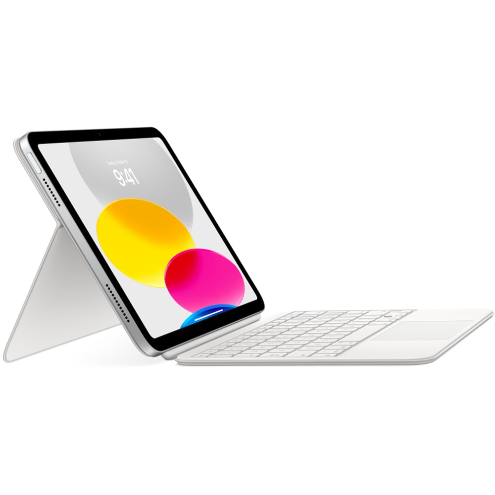 Tastatura APPLE Magic Keyboard Folio pentru iPad 11, iPad 10", Layout Ro, MQDP3RO/A, White
