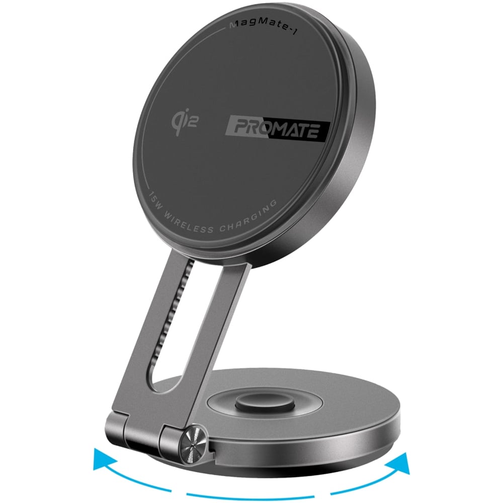 Suport auto cu incarcare wireless PROMATE MagMate-1, bord/ecran LCD, MagSafe 15W, negru