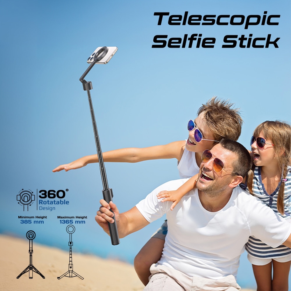 Selfie stick PROMATE MAGSTICK-PRO, MagSafe, negru