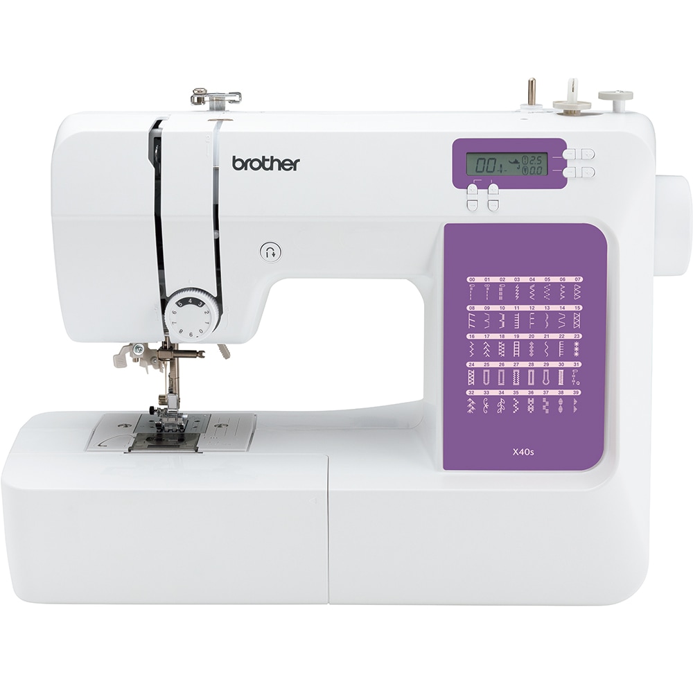 Masina de cusut BROTHER X40S BRX40SYD1, 850imp/min, 40 programe, alb-mov