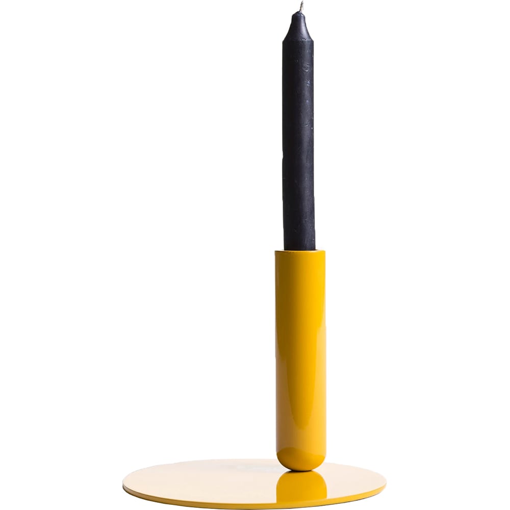 Suport lumanare Creo Tall, 17.7 x 15.2 cm, galben