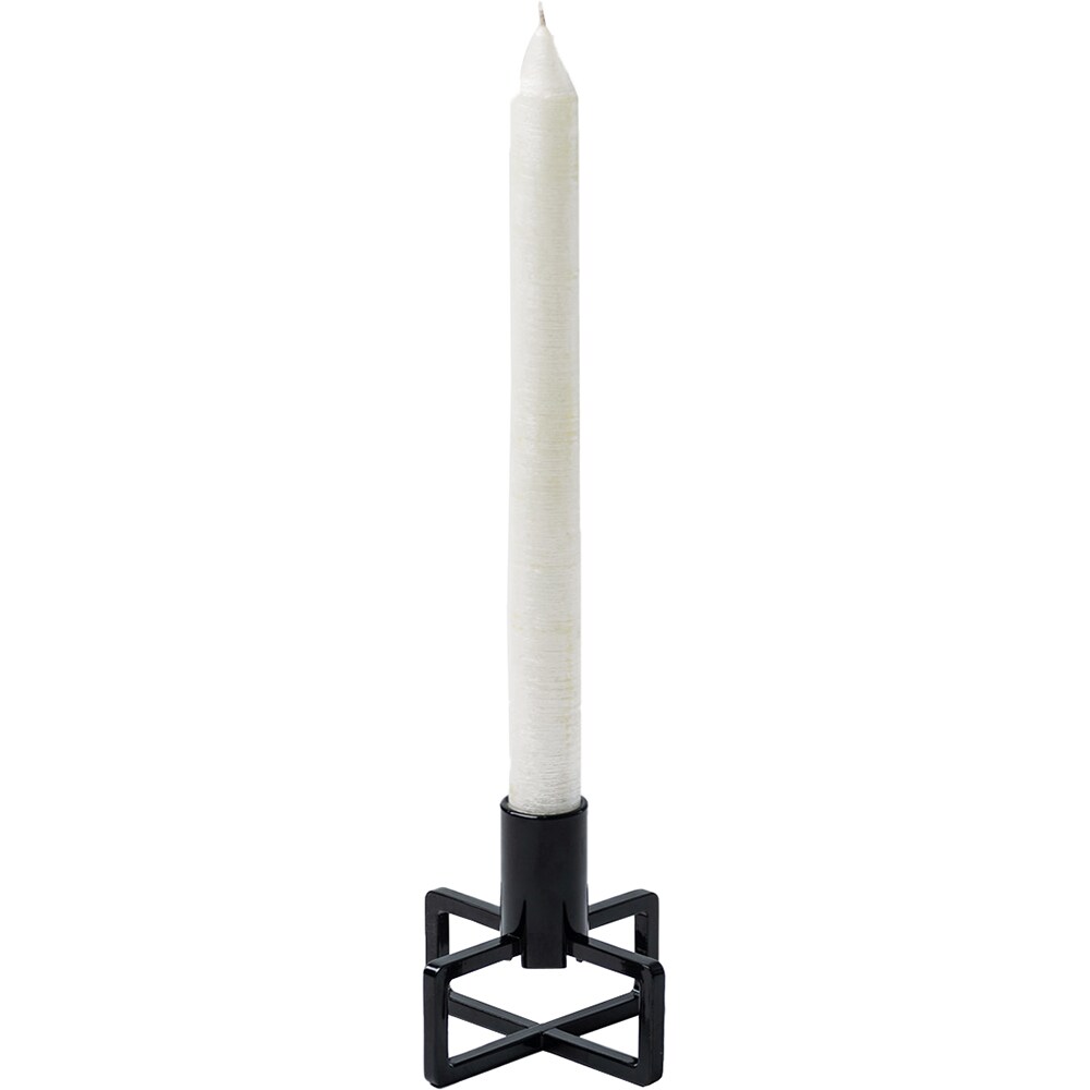 Suport lumanare Cross, 9.9 x 7.6 x 9.9 cm, negru