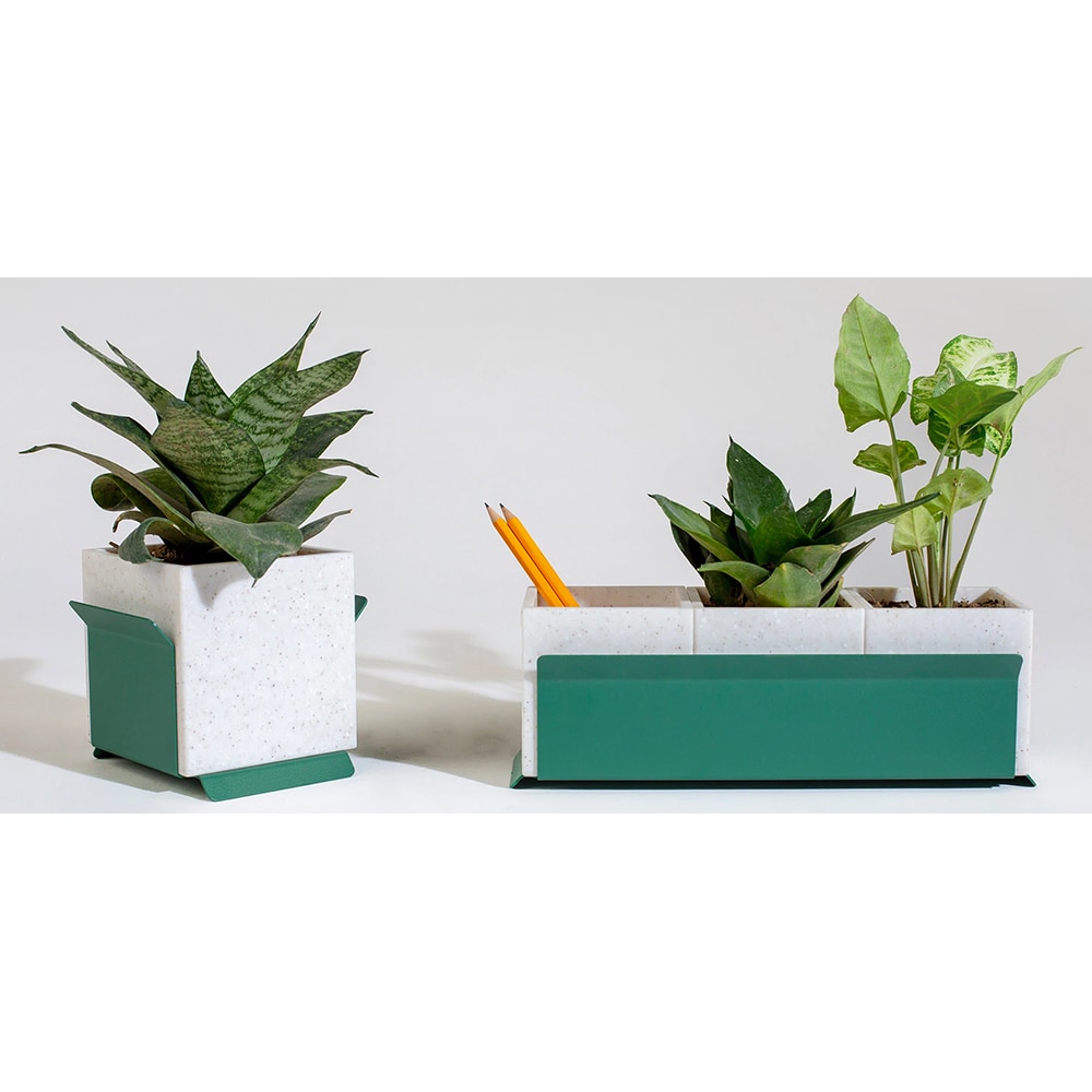 Suport ghiveci flori SPIN Fliss, 17 x 17 x 14.7 cm, verde