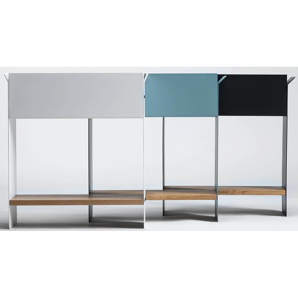 Unitate depozitare cu suport ghiveci flori SPIN Fliss, 68 x 25 x 71 cm, negru