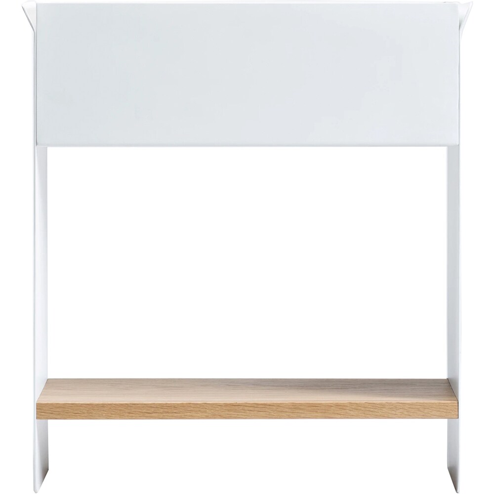 Unitate depozitare cu suport ghiveci flori SPIN Fliss, 68 x 25 x 71 cm, alb
