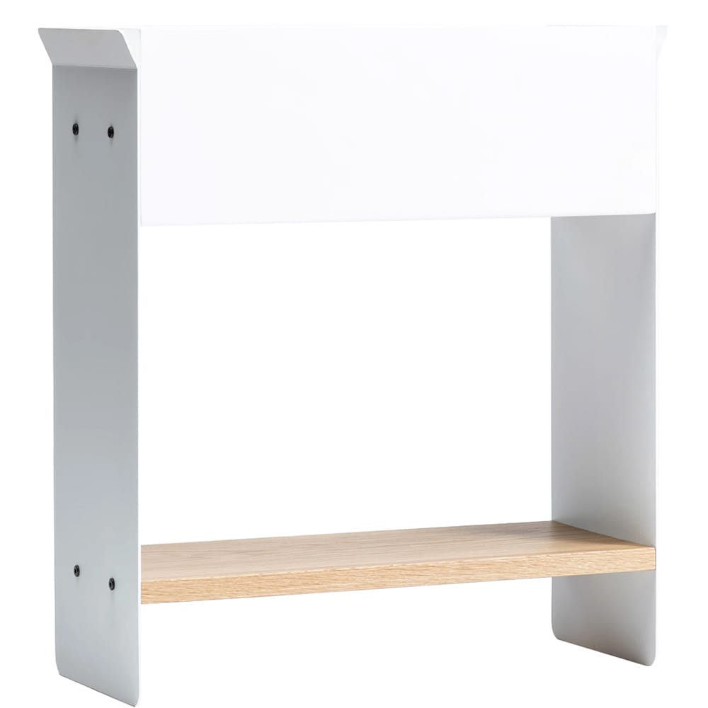 Unitate depozitare cu suport ghiveci flori SPIN Fliss, 68 x 25 x 71 cm, alb