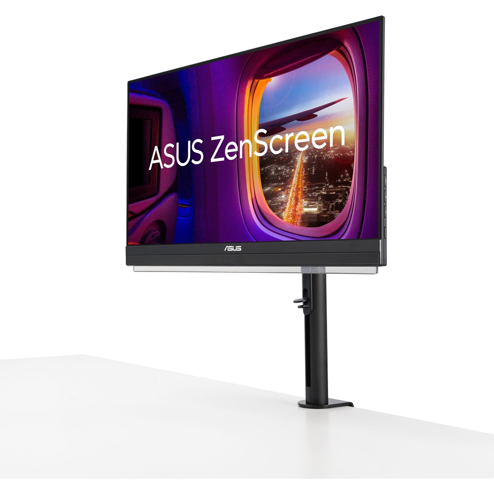 Monitor portabil LED IPS ASUS ZenScreen MB229CF, 21.5", 100Hz, Full HD, Flicker Free, boxe, negru    