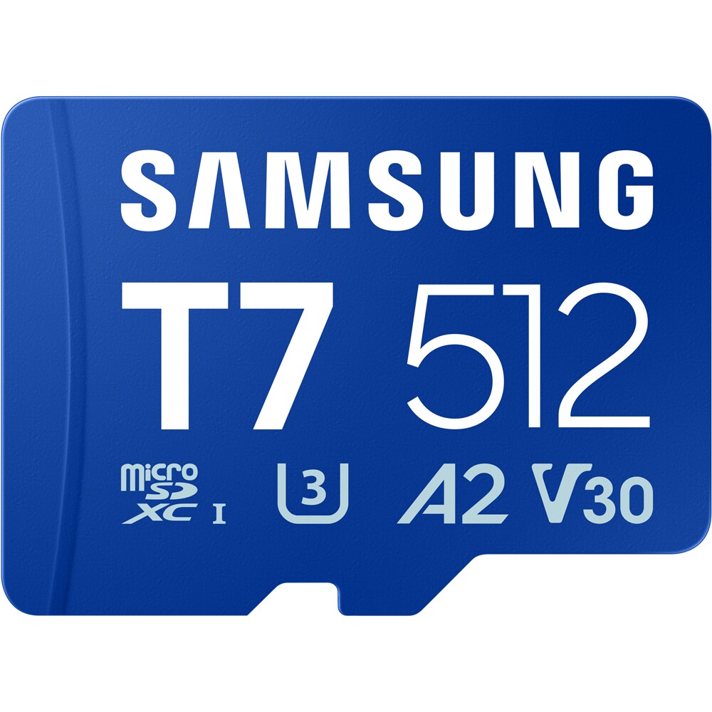 Card de memorie SAMSUNG T7, microSDXC, 512GB, 170MB/s, clasa U3, V30, A2