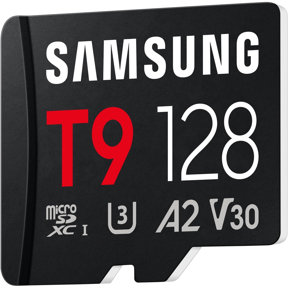 Card de memorie SAMSUNG T9, microSDXC, 128GB, 200MB/s, clasa U3, V30, A2