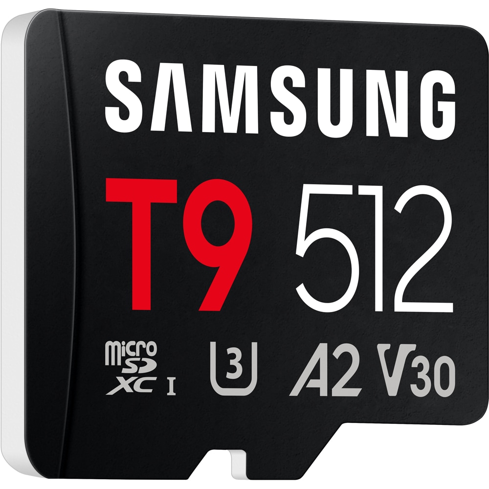 Card de memorie SAMSUNG T9, microSDXC, 512GB, 200MB/s, clasa U3, V30, A2