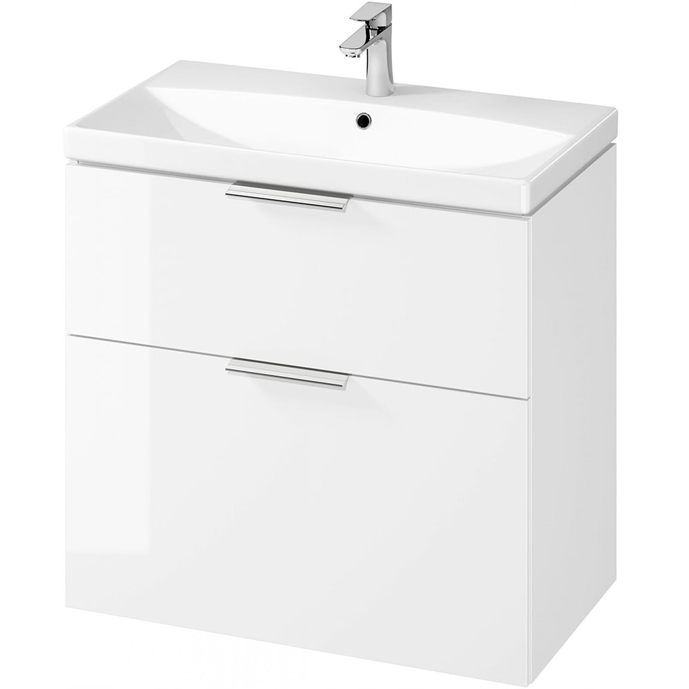 Set masca si lavoar Cersanit City, 80.5 x 45 x 77.5 cm, alb