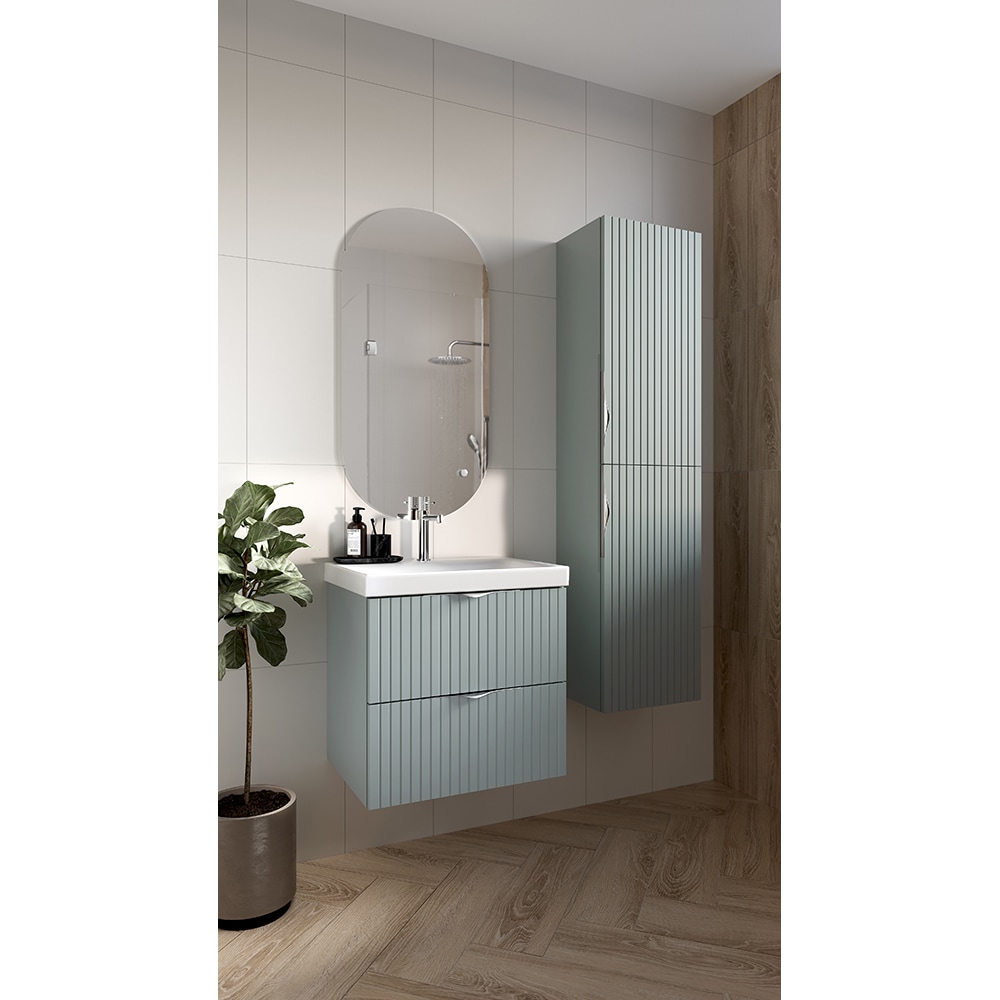 Set masca si lavoar Cersanit Tirso Casmir, 99.4 x 44.6 x 57.2 cm, verde fiord