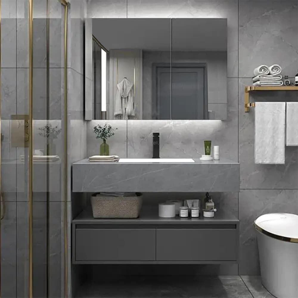 Set mobilier baie SANDONNA Nova, 60 x 50 x 15 cm, gri