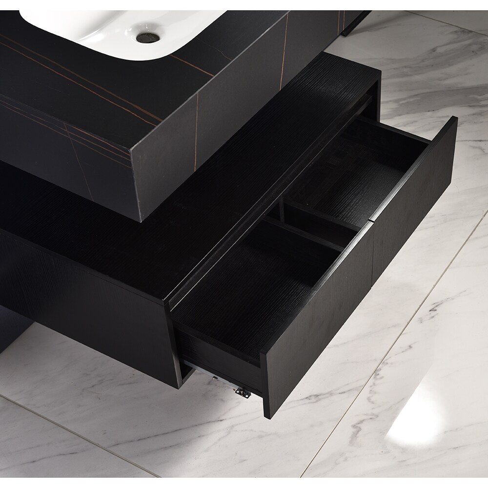 Set mobilier baie SANDONNA Nova, 80 x 50 x 15 cm, negru