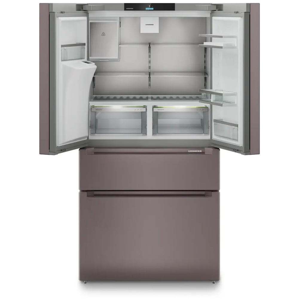 Side by Side LIEBHERR MBtsdi 9528 plus, Duo Cooling, 538 l, H 180.5 cm, Clasa D, Dozator apa, argintiu