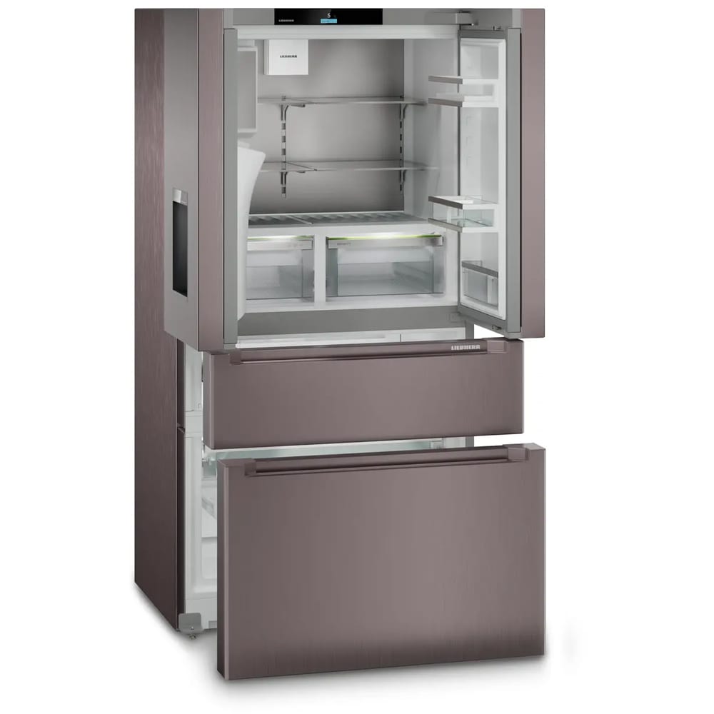 Side by Side LIEBHERR MBtsdi 9528 plus, Duo Cooling, 538 l, H 180.5 cm, Clasa D, Dozator apa, argintiu