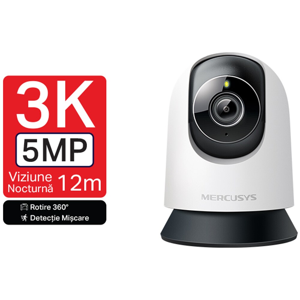Camera IP Wireless interior MERCUSYS MC230, 3K 1620p, IR, Night Vision, alb