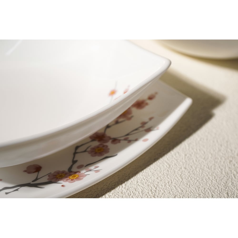 Set de masa MYRIA MC4056, 19 piese, opal, alb