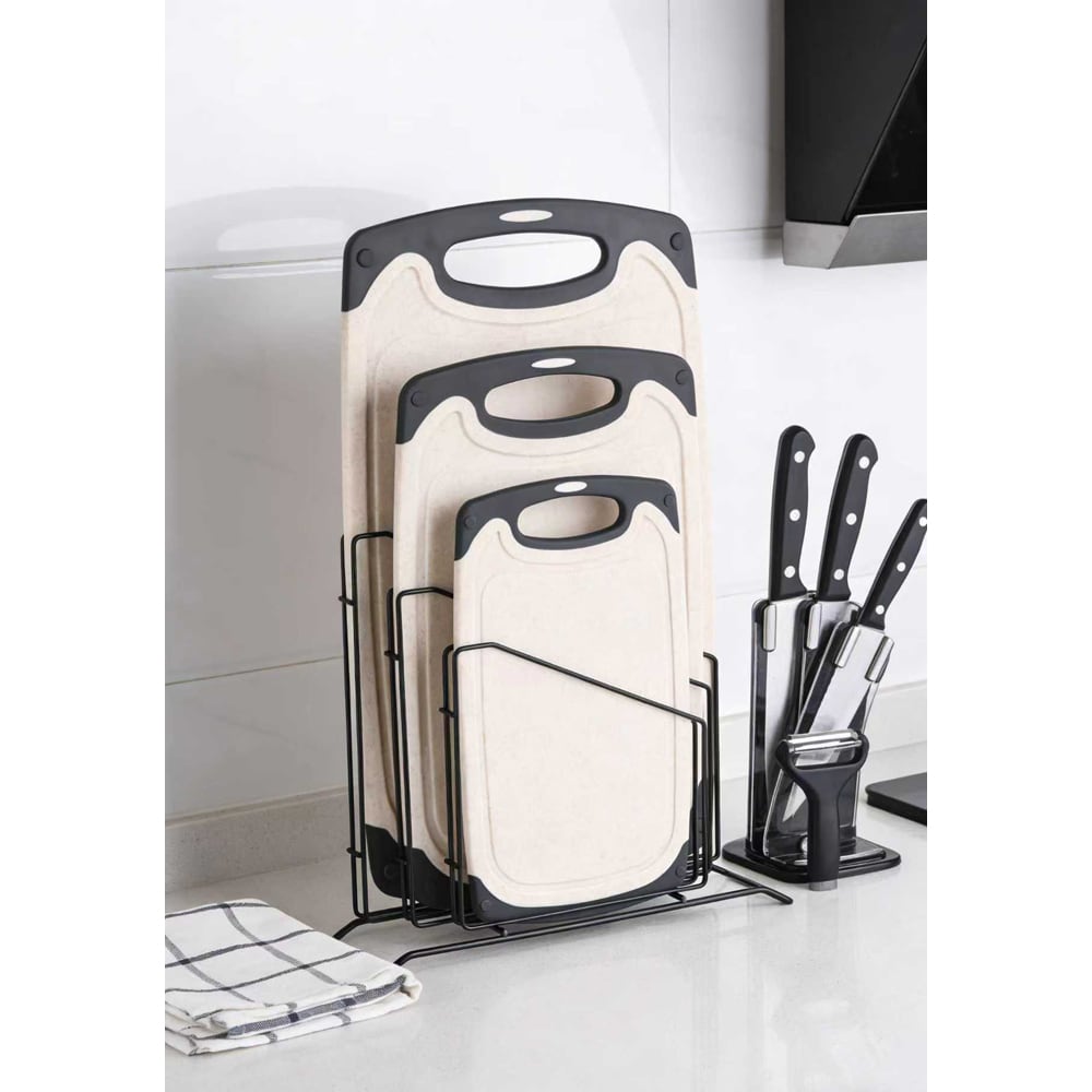 Set tocatoare cu suport MYRIA MC4071, 3 buc, plastic, bej